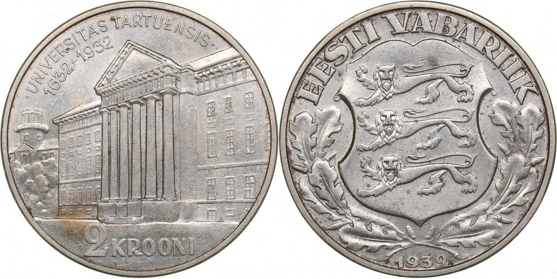 Estonia 2 krooni 1932
11.92 g. XF/XF KM# 13. University of Tartu.