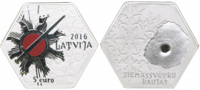 Latvia 5 euro 2016
28.00 g. PROOF Box and certificate.
