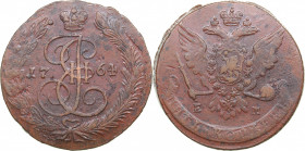 Russia 5 kopecks 1764 ЕМ
51.96 g. VF+/VF Bitkin# 610. Catherine II (1762-1796)