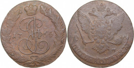 Russia 5 kopecks 1764 ЕМ
47.61 g. VF/VF- Bitkin# 610. Catherine II (1762-1796)
