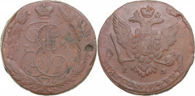 Russia 5 kopecks 1766 ЕМ
53.67 g. F/F Bitkin# 612. Catherine II (1762-1796)
