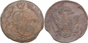Russia 5 kopecks 1772 ЕМ
43.44 g. F/F+ Bitkin# 621. Catherine II (1762-1796)