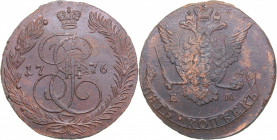 Russia 5 kopecks 1776 ЕМ
46.25 g. UNC/AU Rare condition! Bitkin# 625. Catherine II (1762-1796)