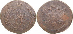 Russia 5 kopikat 1793 ЕМ
47.51 g. F/VF Bitkin# 101. Pauls recoining (overstrike) 1797. Paul I (1796-1801)