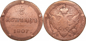 Russia 5 kopeks 1807 КМ
46.96 g. F/F- Bitkin# 421 R. Rare! Alexander I (1801-1825)