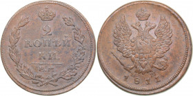 Russia 2 kopeks 1811 ЕМ-НМ
16.96 g. XF/AU Bitkin# 349. Alexander I (1801-1825)