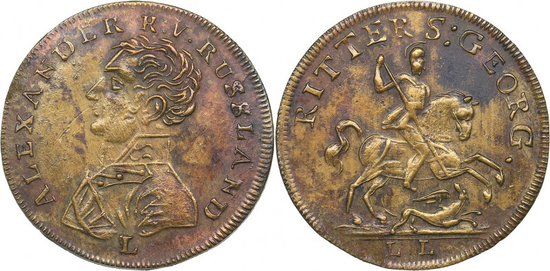 Russia Rechenpfennig - Alexander I
2.09 g. AU/AU Nuremberg, master Johann Jacob...
