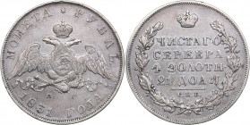 Russia Rouble 1831 СПБ-НГ
20.36 g. VF/XF Bitkin# 110. Nicholas I (1826-1855)