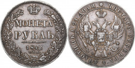 Russia Rouble 1842 СПБ-АЧ
20.72 g. XF/VF Bitkin# 196. Nicholas I (1826-1855)