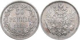 Russia - Grand Duchy of Finland 50 penniä 1892 L
2.57 g. UNC/UNC Mint luster. Bitkin# 236. Alexander III (1881-1894)