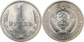 Russia - USSR Rouble 1974
7.56 g. UNC/UNC Mint luster.
