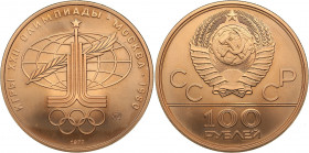Russia 100 roubles 1977 - Olympics
17.33 g. UNC Au. Box.