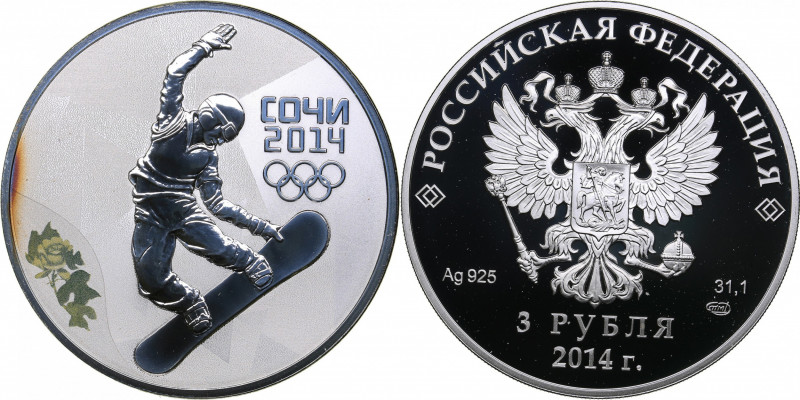 Russia 3 roubles 2014 - Olympics
34.00 g. PROOF