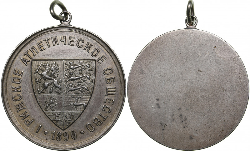 Latvia medal Riga Athletic Society. 1890
27.93 g. 39mm. AU Рижское атлетическое...