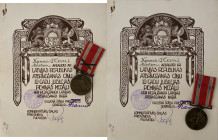 Latvia War of Independence Medal 1918-1928
18.78 g. 35mm. With document.