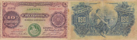 Angola 10 centavos 1914
Pick# 40. VF