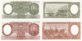 Argentina 50 & 100 pesos 1967-69
Pick# 276,277. UNC