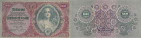 Austria 5000 kroner 1922
Pick# 79. VF