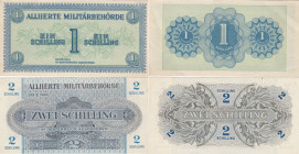 Austria 1 & 2 shillings 1944
Pick# 103,104. AU