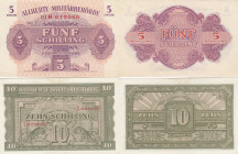 Austria 5 & 10 shillings 1944
Pick# 105,106. AU