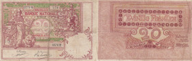 Belgium 20 francs 1914
Pick# 67. VG