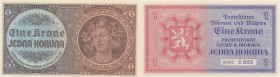 Bohemia & Moravia 1 krone 1940
Pick# 3. UNC