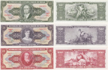 Brazil 1,5,10 centavos 1966 (3)
Pick# 183-185. UNC