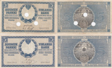 Finland - Russia 5 markkaa 1909 (2)
Pick# 20. VF