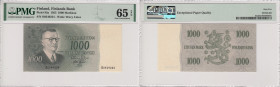 Finland 1000 markkaa 1955 - PMG 65 EPQ
Pick# 93a. Rare condition!