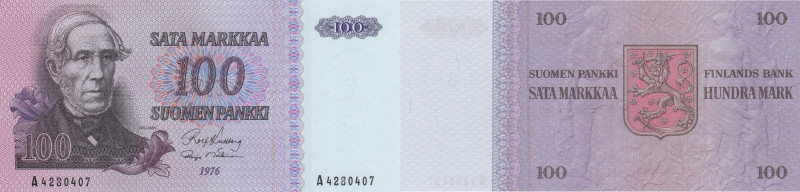 Finland 100 markkaa 1976
Pick# 109. UNC