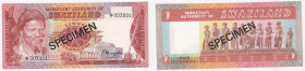 Swaziland 1 lilangeni 1974 - Specimen
UNC