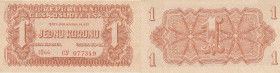 Czechoslovakia 1 koruna 1944
Pick# 45. UNC