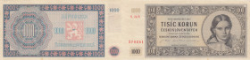 Czechoslovakia 1000 korun 1945 - specimen
Pick# 74bs. AU