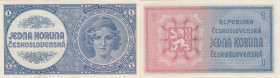Czechoslovakia 1 koruna 1946
Pick# 58. AU