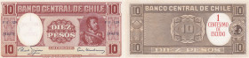 Chile 1 centesimo 1960-61
Pick# 125. UNC