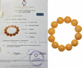 Baltic amber beaded bracelet
Certificate.