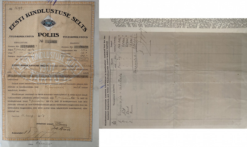 Estonian Insurance Society policy 1925
VF