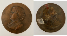 Germany Medallion Elise Jahn 1843-1907 by the engraver engraver Carl Jahn 1890
113.24 g, 143mm.