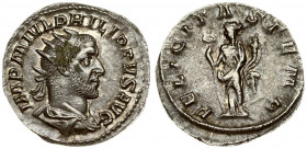 Roman Empire 1 Antoninianus Philippus I AD 244-249. Roma. Averse: IMP M IVL PHILIPPVS AVG; radiate; draped and cuirassed bust right; seen from behind....