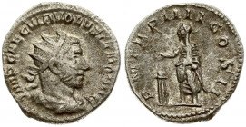 Roman Empire 1 Antoninianus Volusianus 251 - 253 AD. Averse: IMP CAE C VIB VOLVSIANO AVG. Bust with crown of rays; paludament and armor on the right. ...