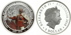 Australia 1 Dollar 2010 100th Anniversary of Australian Commonwealth Silver Coinage. Elizabeth II(1952-). Averse: 4th portrait of Queen Elizabeth II f...