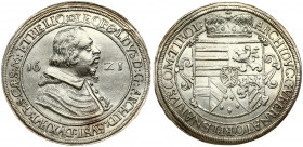 Austria 1 Thaler 1621 Hall. Leopold V Archduke of Austria (1619-1632) Averse :Bare-headed bust right. Reverse: Crowned and garnished Arms. Silver. DAV...