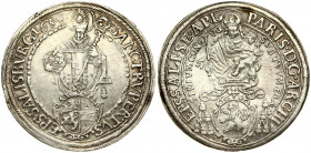 Austria SALZBURG 1 Thaler 1634 Paris von Lodron(1619 - 1653). Averse: Madonna above shield of arms. Reverse: St. Rupert standing facing. Silver. KM 87