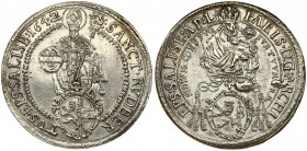 Austria SALZBURG 1 Thaler 1642 Paris von Lodron(1619 - 1653). Averse: Madonna above shield of arms. Reverse: St. Rupert standing facing. Silver. KM 87