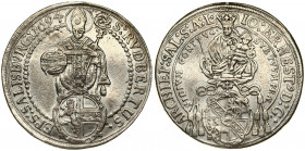 Austria SALZBURG 1 Thaler 1694 Johann Ernst(1687 - 1709). Averse: Madonna and child above Cardinals' hat and shield. Reverse: St. Rupert above shield ...
