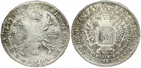 Austria Austrian Netherlands 1 Thaler 1759 Franz I(1745-1765). Averse: Crowned double-headed eagle with shield of arms on breast in Order collar. Reve...
