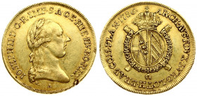 Austria Austrian Netherlands 1/2 Souverain D'or 1786 A Joseph II(1780-1790). Averse: Laureate head right. Averse Legend: IOSEPH • II • D • G • R • IMP...