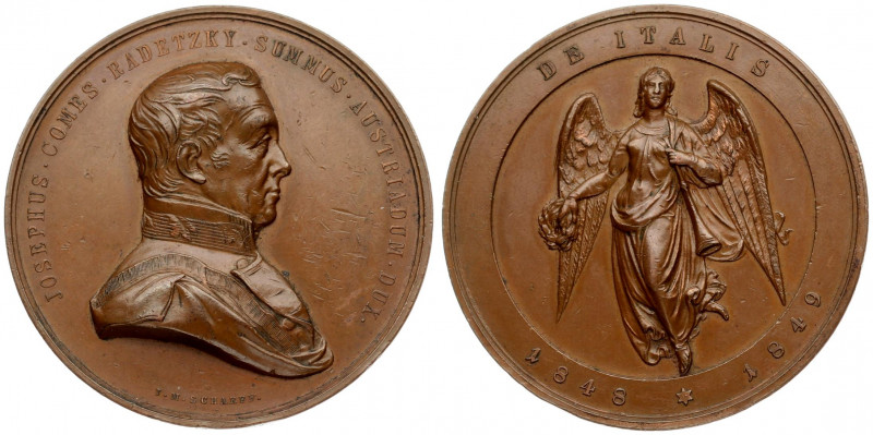 Austria Medal 1849 Joseph Count Radetzky (1766-1858); army officer; The Italian ...
