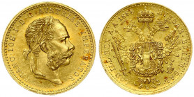 Austria 1 Ducat 1888 Franz Joseph I(1848-1916). Averse: Laureate head right; heavy whiskers. Reverse: Crowned imperial double eagle. Gold. KM 2267