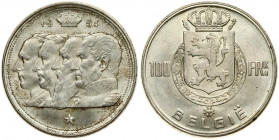 Belgium 100 Francs 1951 Leopold III (1934-1950). Averse: Crowned arms within wreath divide denomination; legend in Dutch. Averse Legend: BELGIE. Rever...